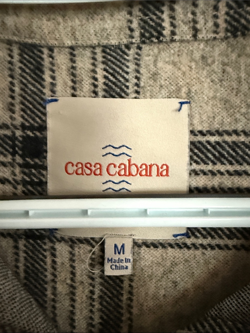 Casa Cabana Women's Tan Plaid Button-Down Shirt - Picture 2 of 2